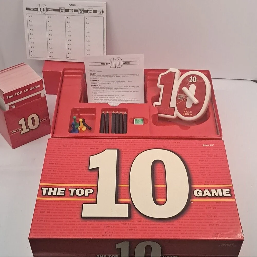 The Top 10 Game Trivia Board Game Complete Game Set Ages 13+ / 17+ Up
